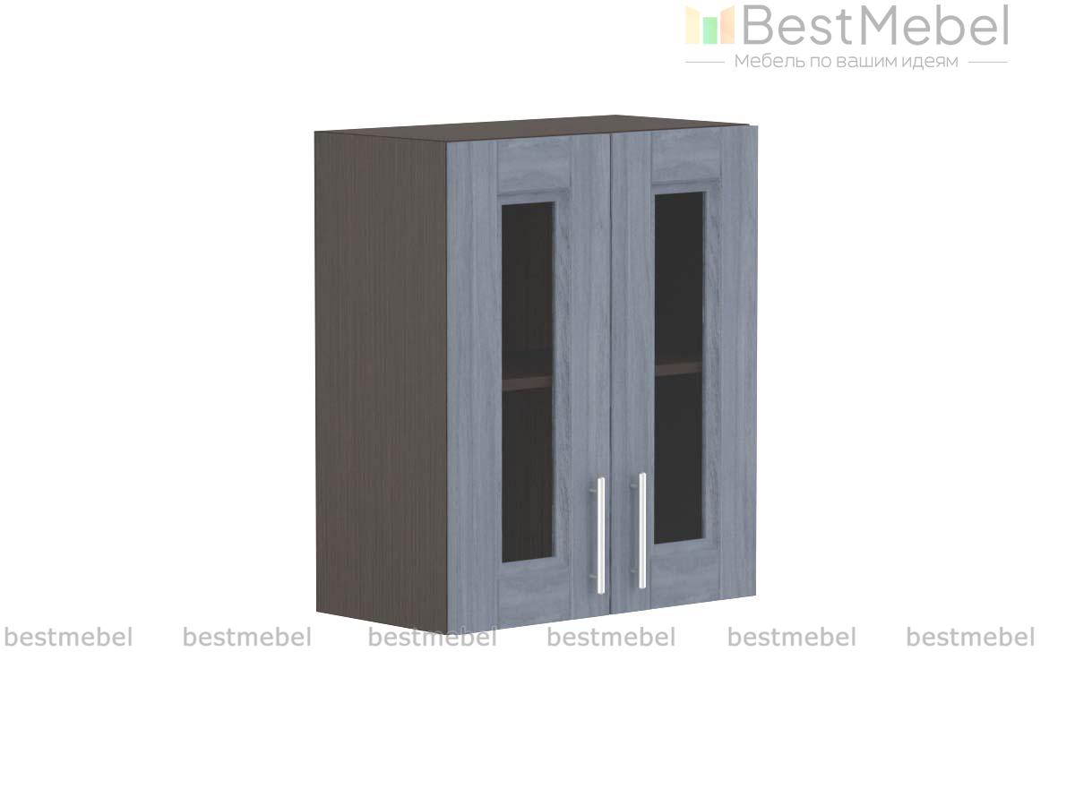 Шкаф верхний с 2-мя остекленными дверцами Сканди BMS - Фото
