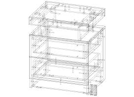 Распродажа - ЭСКИЗ Прикроватная тумба Шарлиз  (500х600х400)