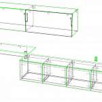 Чертеж Стенка для гостиной Пример 252 BMS