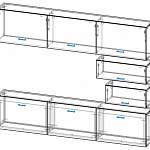 Чертеж Мебельная стенка Кубика Плюс V8.2 BMS