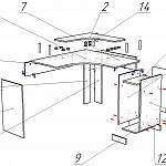 Схема сборки Геймерский стол Фараон-3 BMS