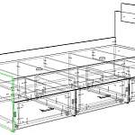 Чертеж Кровать с 3 ящиками Римма BMS