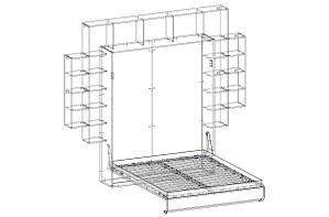 Распродажа - Шкаф-кровать трансформер Шелли 22 BMS  (2960х2540х400)