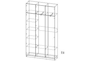 Распродажа - Распашной шкаф Вилета 6  (1400х2600х400)