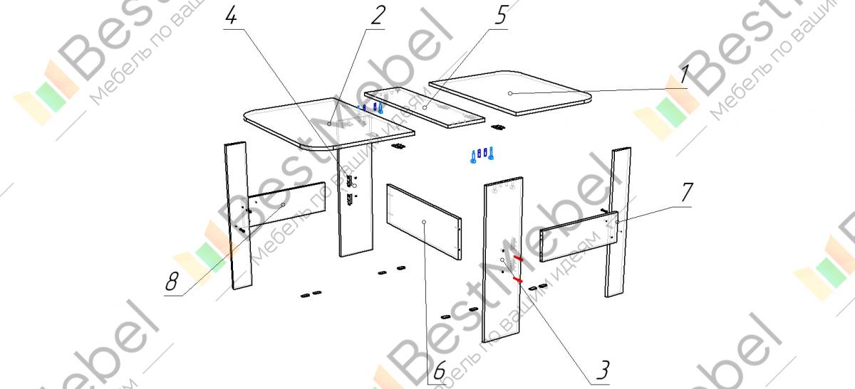 Стол-книжка СКН Герда 220/1570х734х750 купить недорого с доставкой в Екатеринбур - Товар на картинке можно купить.