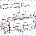 Схема сборки Двухъярусная кровать Миф 7.3 с полками BMS
