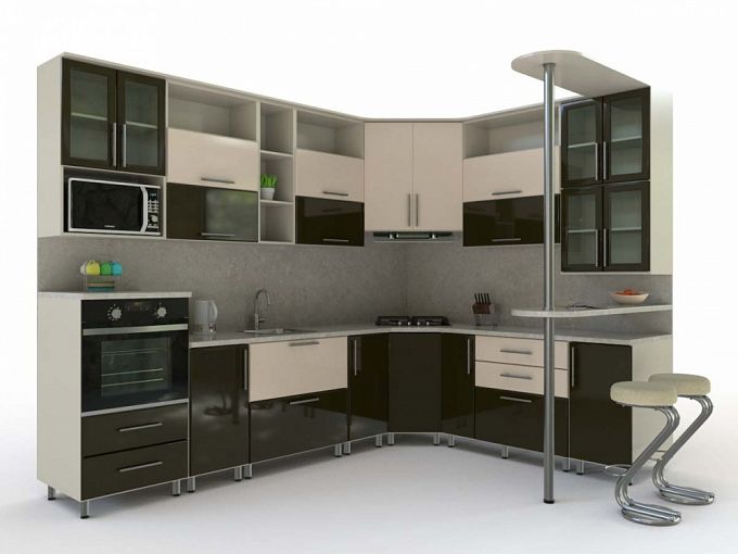 Кухня со стойкой Мальвина 2 BMS - Фото