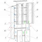 Схема сборки Шкаф-витрина Максим BMS
