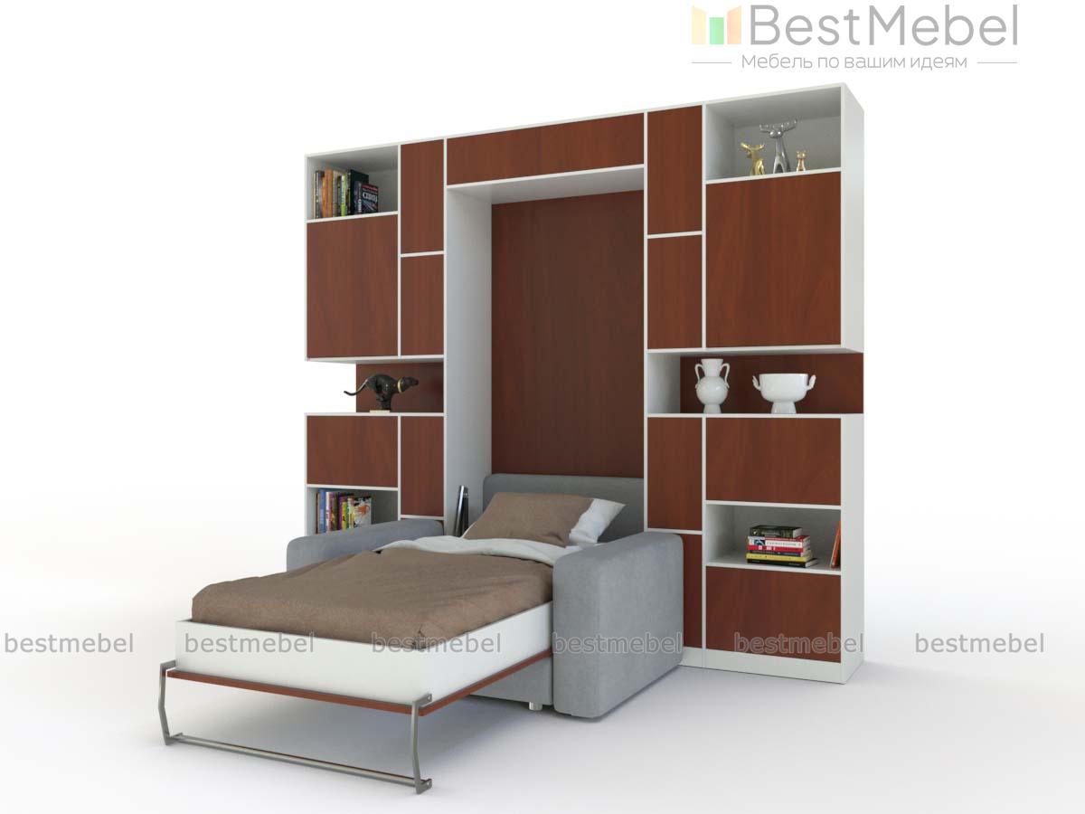 Шкаф-кровать с диваном Эльза BMS - Фото