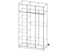 Распродажа - Шкаф для одежды Бронкс   (1500х2600х600)