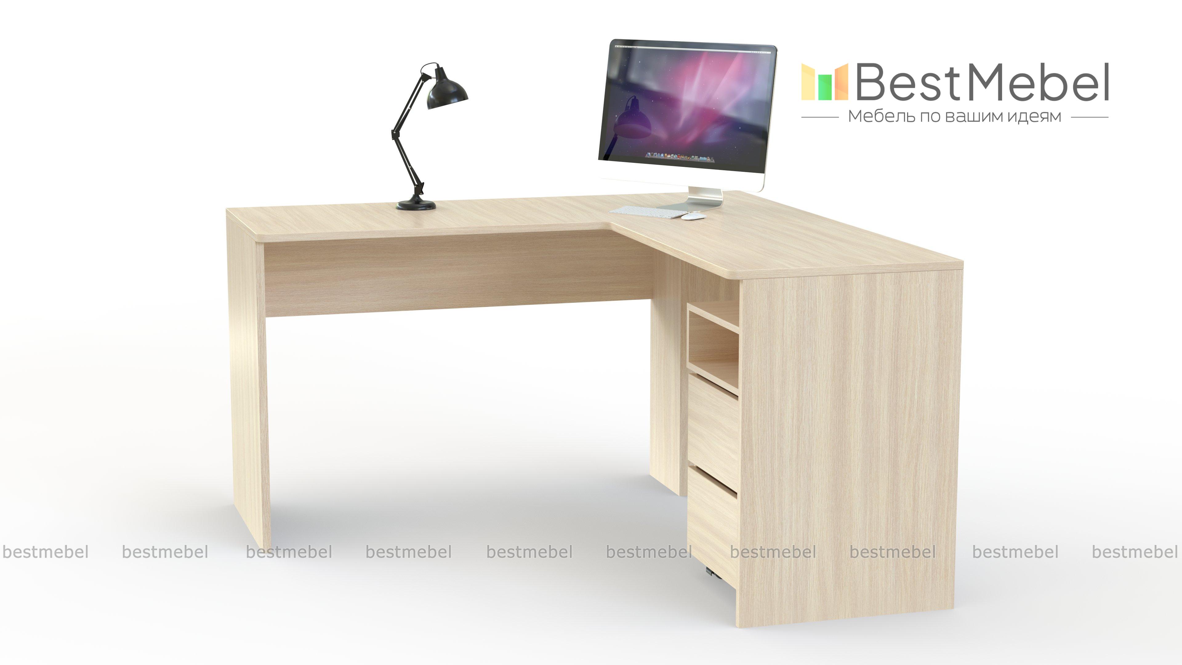 Стол с выкатной тумбой Дина-3 BMS - Фото