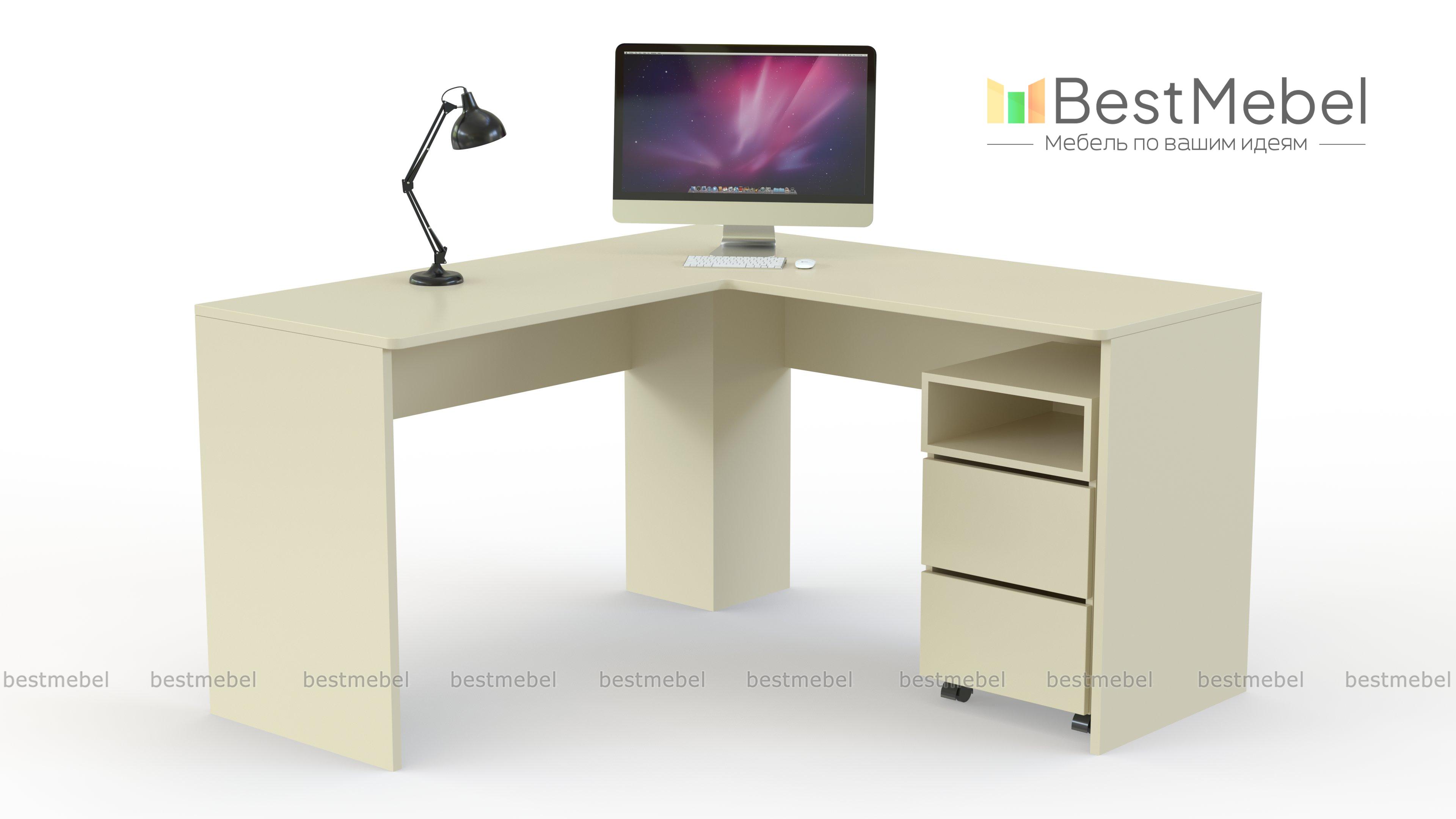 Стол с выкатной тумбой Дина-3 BMS - Фото