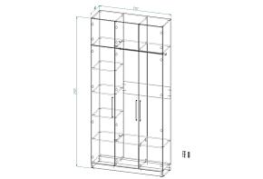Распродажа - Распашной шкаф Вилета 6 (1200х2500х400)