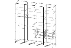 Распродажа - Распашной шкаф Вилета 4 (2400х2540х500) (2400х2450х500)
