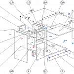 Схема сборки Стол угловой компьютерный Прюнс BMS