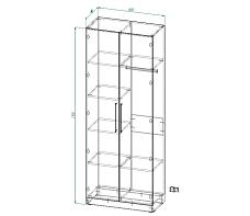 Распродажа - Распашной шкаф Вилета 2 (800х2100х400)