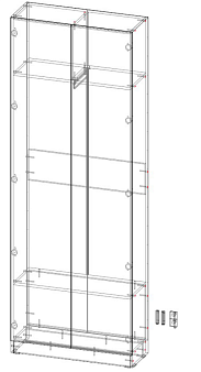 Распродажа - Шкаф распашной Интарс 2 (800*2200*300) (800х2200х300)