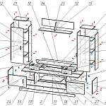 Схема сборки Мебельная стенка Мариам-2 BMS