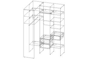 Распродажа - Гардеробная угловая Страйп 3  (1500х2300х1200)