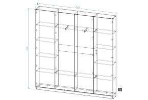 Распродажа - Шкаф распашной Интарс 4 (2400х2500х300)