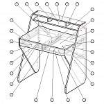 Схема сборки Стол для ноутбука Сканди-110 BMS