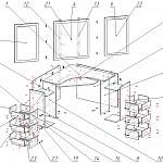 Схема сборки Туалетный стол угловой Софья 8 BMS