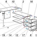 Схема сборки Стол офисный угловой Ленни 21 BMS