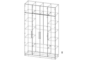 Распродажа - Распашной шкаф Вилета 8 (1600х2700х500)