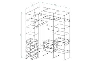 Распродажа - Гардеробная угловая Страйп 4 (1800х2400х1300)