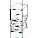 Чертеж Шкаф-колонка Премьер М-7 BMS