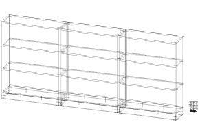 Распродажа - Стеллаж Барни 07 (2400*1060*280) (2400х1060х280)