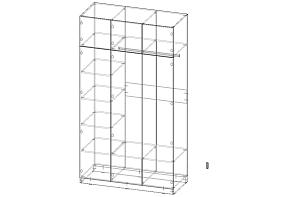 Распродажа - Распашной шкаф Вилета 6  (1400х2500х600)