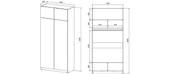 Распродажа - ЭСКИЗ00000133026 Шкаф распашной Ангард 35  (1200х2500х500)