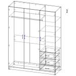 Зодиак 3.11 Шкаф распашной BMS (Платье - Белье)
