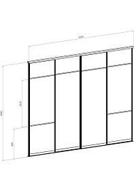 Распродажа - ЭСКИЗ Двери-купе №000125488  (3382х2682х100)