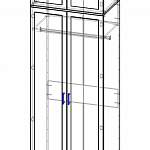 Чертеж Распашной шкаф Либер BMS