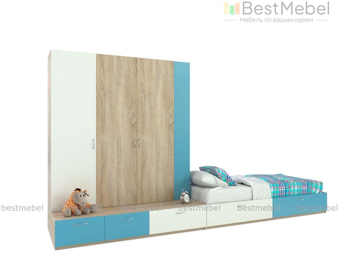Кровать со шкафом Сказка 21 BMS - Фото