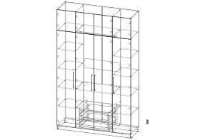 Распродажа - Распашной шкаф Вилета 8  (1600х2500х500)