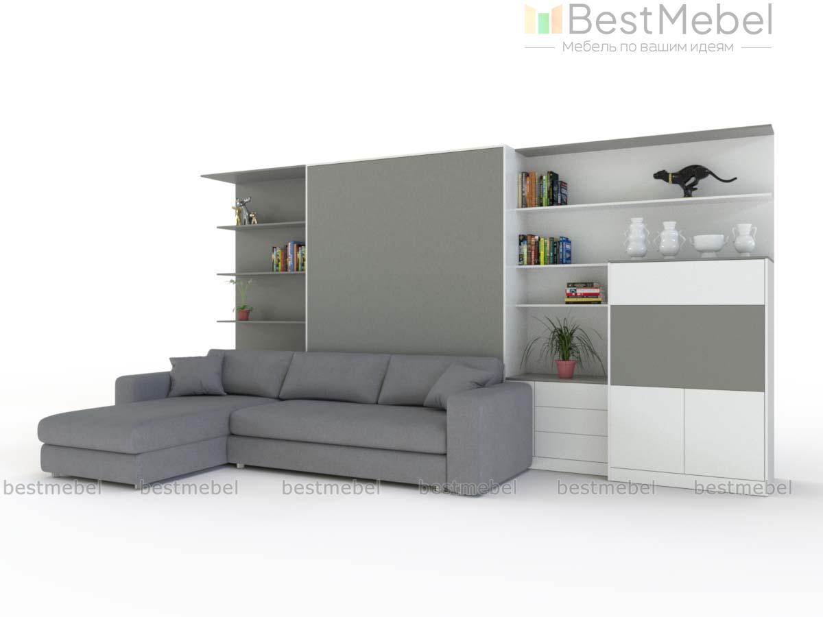 Шкаф-кровать с диваном Флора 14 BMS - Фото