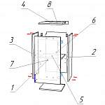 Схема сборки Шкаф-витрина Николь 1 дверь BMS