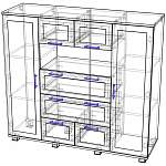 Чертеж Комод Интерьер люкс 5.1 BMS