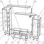 Схема сборки Мебельная стенка Флокс 1 BMS