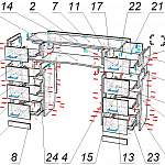 Схема сборки Стол туалетный Корса 1 BMS