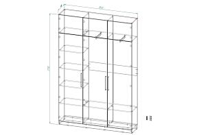 Распродажа - Распашной шкаф Вилета 6  (1800х2700х400)