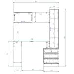 Стол с пеналом Руби-1 BMS