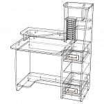 Чертеж Компьютерный стол Граф BMS