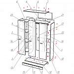 Схема сборки Шкаф 3-х дверный Ева-10 BMS