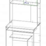 Чертеж Компьютерный стол НСК 15 BMS