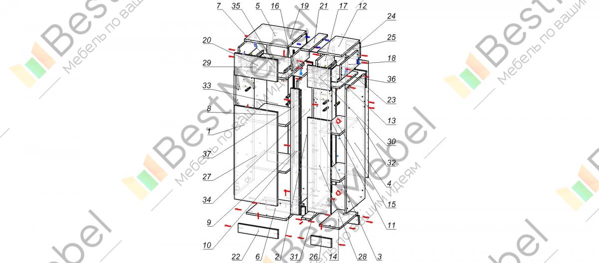 Обувница 38г схема сборки Обувница 38г схема сборки