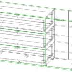 Чертеж Комод Дельта 4 ящика BMS